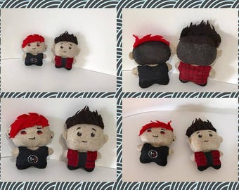 Twenty One Pilots, Josh Dun and Tyler Joseph, 21 Pilots, chibi dolls