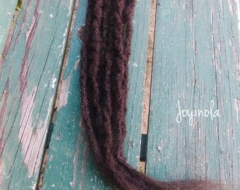 Full set of crochet synthetic dreads, DE dreads, brown dread extensions, dread, double ended dreads, synthetic dreads, natural dreadlocks