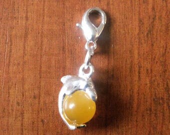 charm's charm hook Dolphin CatEye glass bead