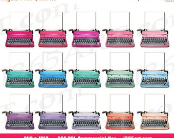 50% OFF Typewriters Clipart, Vintage Typewriters Clip art, Retro Typewriters, Digital, Planner Stickers, Scrapbooking, PNG, Commercial