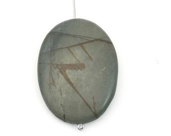 1 Picasso jasper stone bead / 30mm x 40mm #PP014-09