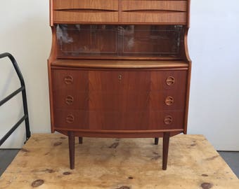 Vintage Danish Modern Teak Falsigs Secretary Desk - Free NYC Delivery!