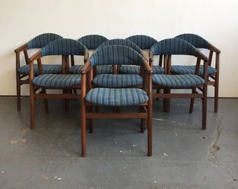 8 Vintage Danish Modern Armchairs - Free NYC Delivery!