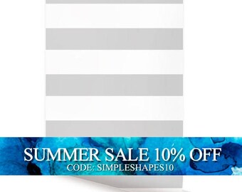 Horizontal Grey Peel & Stick Fabric Wallpaper Repositionable