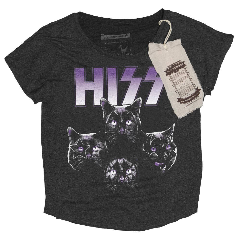  Cat Shirt  Women s Vintage Style Funny Cat  Rock Band