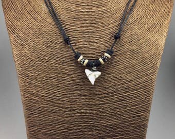 Handmade Real Shark Tooth Necklace - Tiger Shark Necklace - Shark Teeth Pendant