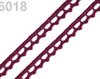 6018 - 9 mm plum cotton lace