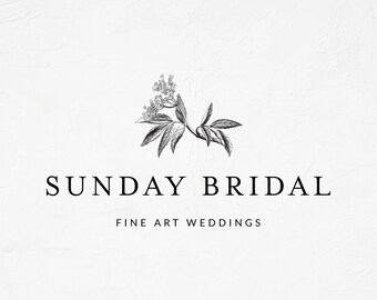 Premade Logo Design | Vintage Floral Logo | Photography Logo | Boutique Logo | Small Business Logo | Blog Header Logo | PL-126
