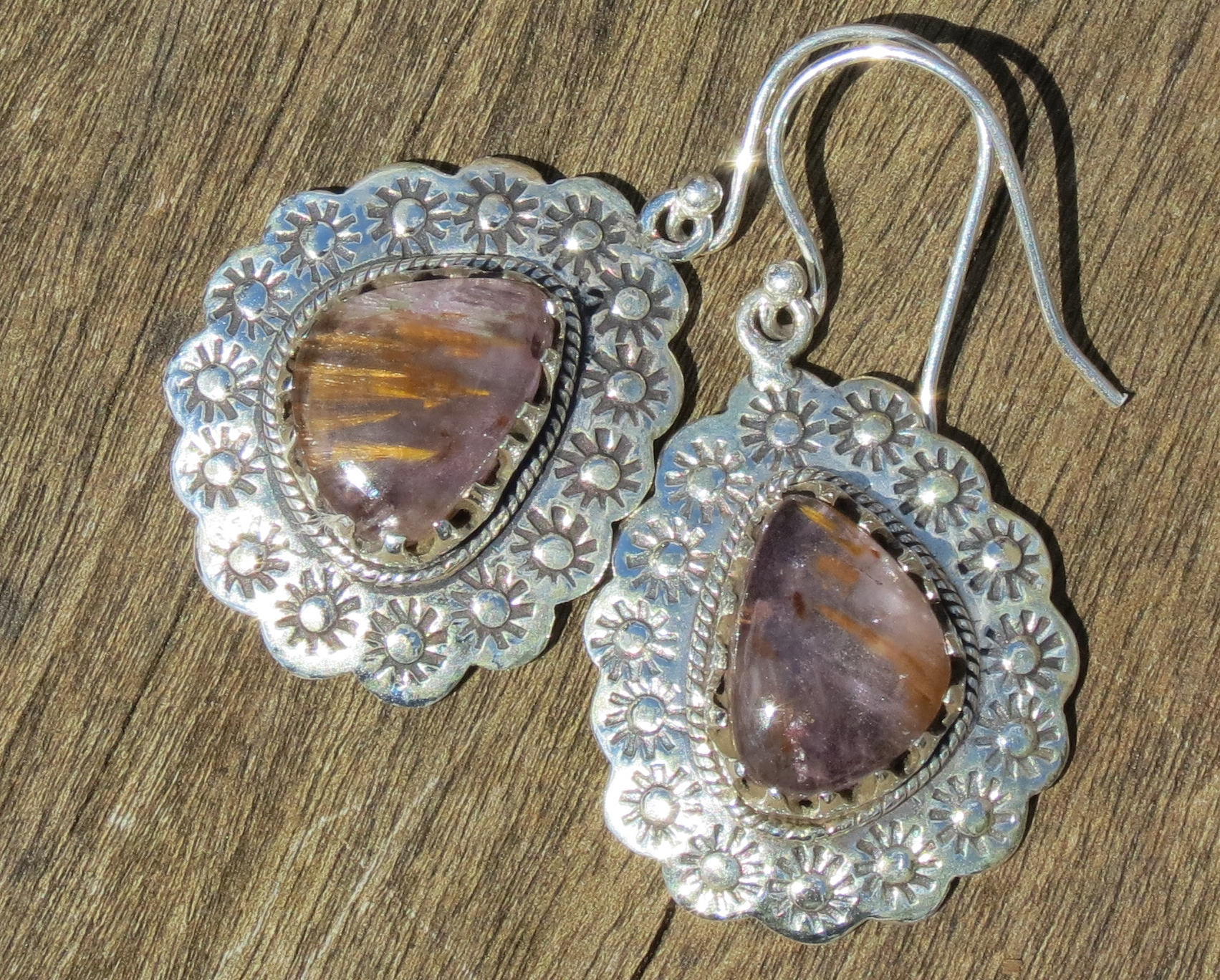 healing rock earrings