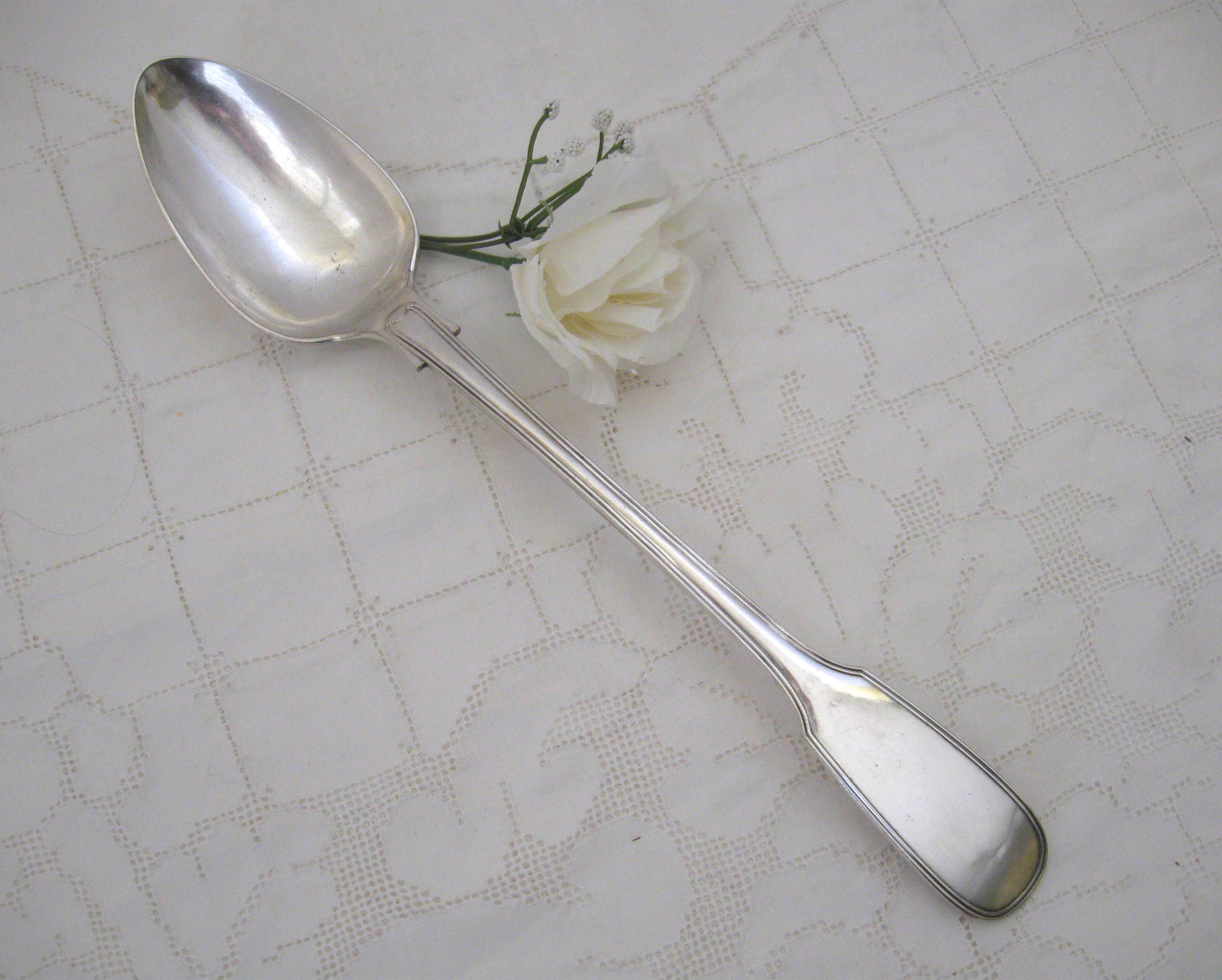 Casserole Serving Spoon England / Vintage Large 13 Inch Spoon