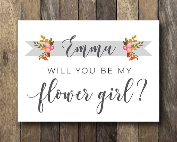 Fresh 88 Will You Be My Flower Girl Card