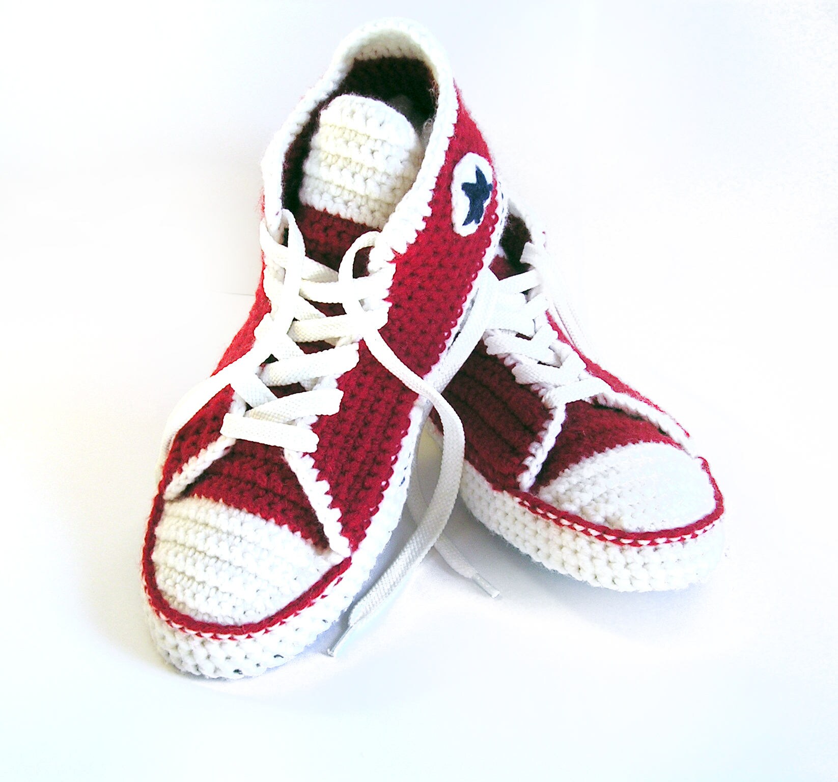 Converse Adult Boots/ Slippers Red Wool/ High Top Sneakers/