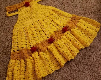 Belle Princess Crochet Blanket Dress- Adult