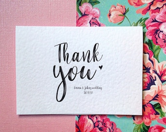  Wedding Thank You Cards Etsy UK