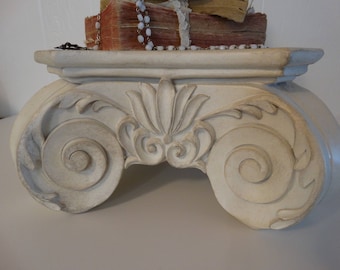 Pedestal, display,Scroll design Shabby Chic Cottage Decor