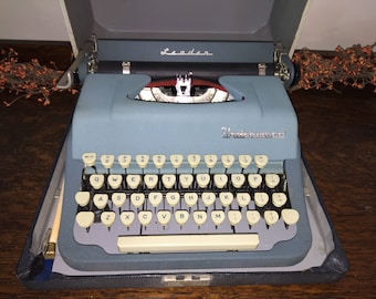 Blue Underwood Leader Typewriter