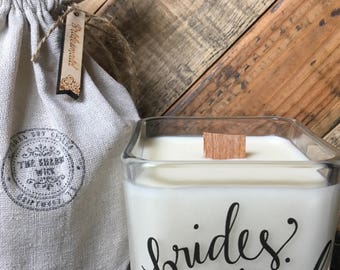 Bridesmaid Candle - Bridesmaid Gift - Bridesmaid Proposal Candle - Wedding Party Candles. Fast shipping