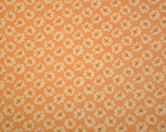 destash quilt cotton fabric, Urban Indigo in blush by Johanna Figuero and Lisa Quan of Fig Tree from moda Tiny flower buds on peach