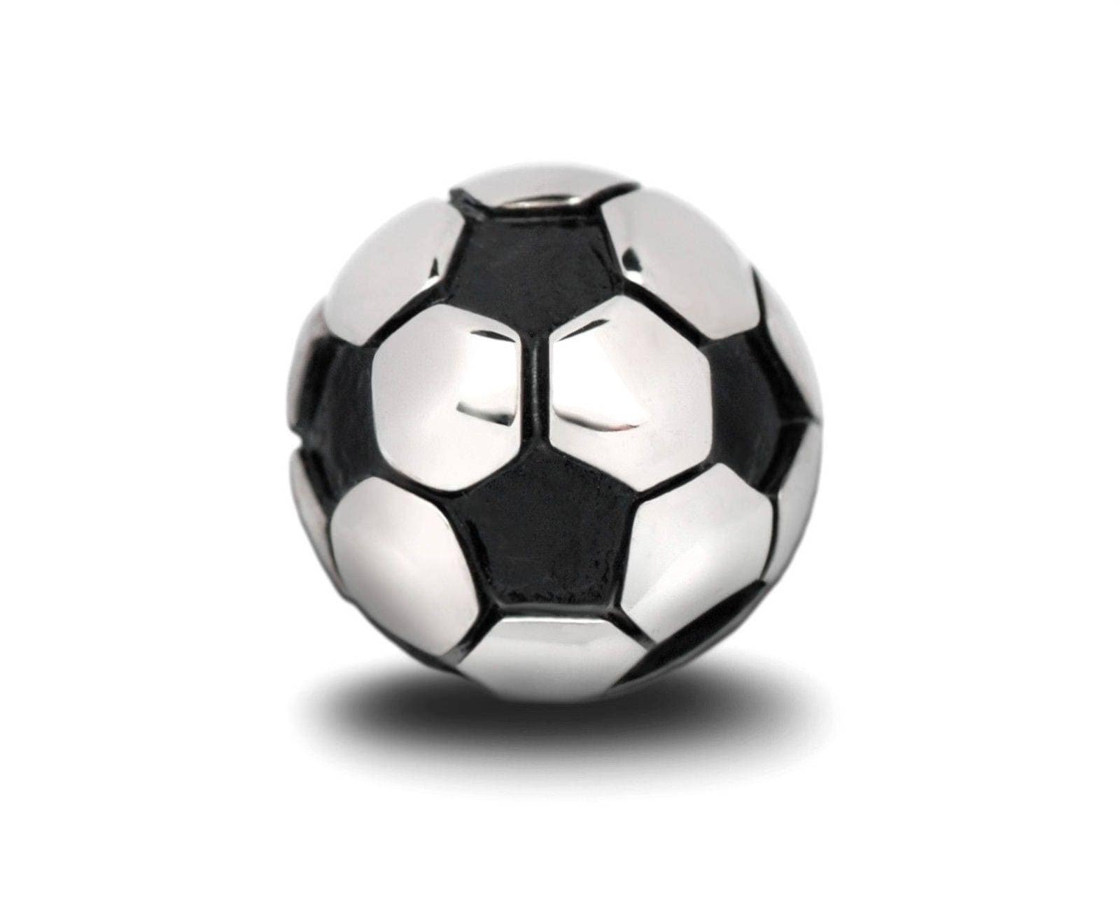 Stainless Steel Soccer Beads / Soccer Ball Charms For European Charm