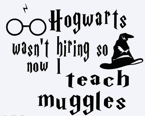 SVG harry potter hogwarts wasn't hiring so i teach