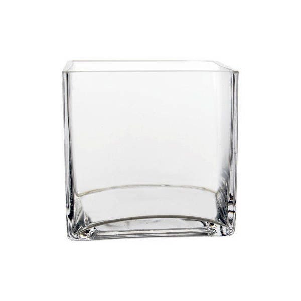 18 Pack Clear Square Cube Glass Vase 4 Inch 4 X 4 8410