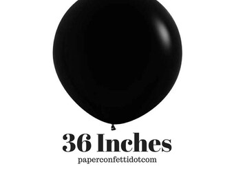 36" Black Latex Balloon | Black Balloons | Baby Shower Decorations | Wedding Decorations | Giant Balloon | Large Balloon Giant Black Balloon