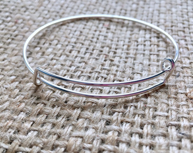 Grandmom Bracelet, Custom Name Bangle, Druzy Bangle, Gemstone Name Bangle, Stamped Name Bangle, Custom Name Bracelet, Faux Druzy Bangle