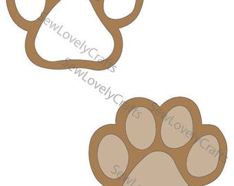 Download Zentangle Paw Print SVG Doodle Paw Print Ornament