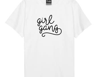 girl gang T SHIRT tee top vest womens mens tumblr grunge goth kawaii hipster fashion fun slogan celebs fan japanese harajuku feminist squad