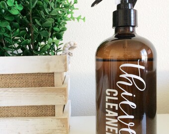 Thieves Cleaner, Thieves Label, Bottle Label, Essential Oil Label, Hand Lettered Label, Vinyl Decal, Essential Oil Decals, Household Labels