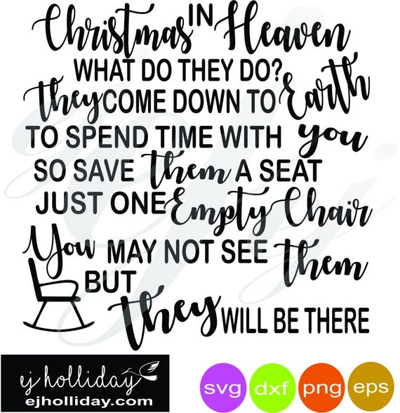 Download Christmas in Heaven Digital Cutting File svg dxf eps png
