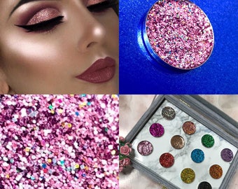 SPARKLY PRESSED GLITTER Eyeshadow Cosmetic Makeup (Pink Me Up) uk