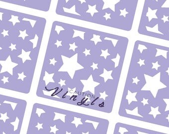 Scattered Stars Nail Vinyl - Nail Stencil for Nail Art