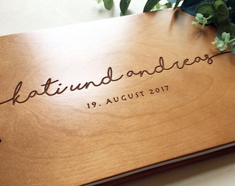 Unique Wedding Guestbook Rustic Wedding Guest book Wood Wedding Guest book Wood Custom Engraved Guest Book Personalized Custom Guest Book