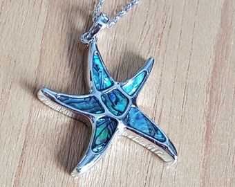 Star Fish Necklace, Starfish Necklace, Abalone Starfish,Abalone Star Fish,Beach Necklace,Ocean Necklace,Star Fish Jewelry,Starfish Jewellery