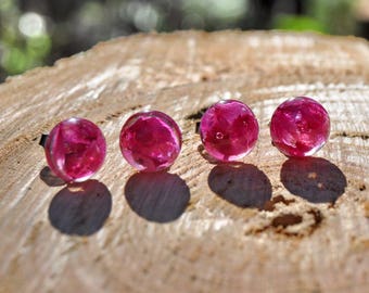 Botanical Earrings, Pink Flower Jewelry, Real Flower Earrings, Eco Resin Jewelry, Eco Resin Earrings, Australian Native Flower Stud Earrings