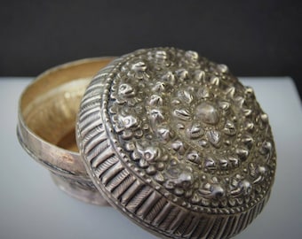 Old High Grade Silver Betel Nut Box from Laos