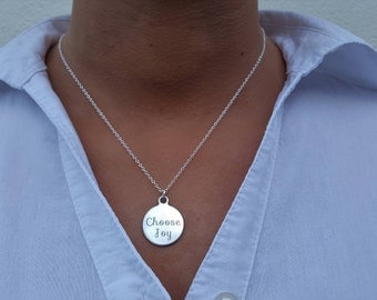 Choose joy necklace, Choose joy jewelry, Joy jewelry, Inspiring jewelry, Choose joy charm, Happiness jewelry, Sentimental jewelry, Joy charm