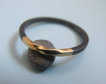 Black Silver Ring, Wedding Band, Infinity Band, Wedding Band For Her, Oxidized Silver Ring, Mobius Ring, Mens Oxidized, Infinity Ring Gold