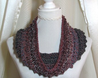Winter boho scarf, cowl snood scarf, fashion boho scarf, crochet boho scarf, chunky cowl snood, crochet scarf, chunky scarf