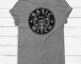 Basic Witch Shirt - Women's Halloween Shirt - Pumpkin Spice - Halloween Shirt - Halloween Shirt - Coffee - Latte - Pumpkin Spice