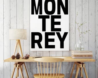 Monterey, California Print, Monterey Peninsula, California Wall Art, Monterey Bay Art, California Home, California Art, Monterey Artwork, ca