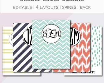 Printable Binder Cover, Editable Binder, Binder Covers, Binder Cover Bundle, Personalized Binder Cover, Binder Cover Printable, Binder Print