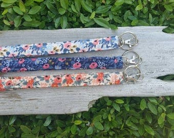 Quilted lanyard | key chain | Rifle Paper Company | floral | choose one