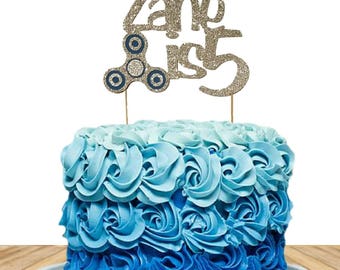 Fidget Spinner, Fidget Spinner Birthday Cake Topper,Name ,Personalized Birthday Cake Topper, Custom Name Birthday Cake Topper,