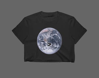 Earth Crop Top // Earthy Crop Top // Space Crop Top // Planet Crop Top