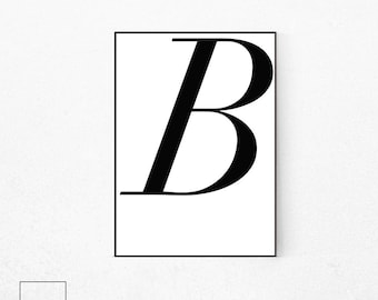 Letter b poster | Etsy