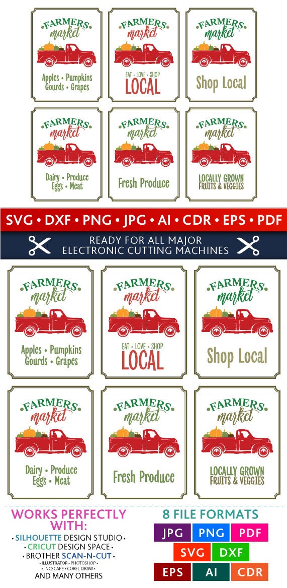 Download Farmers Market Svg Fresh Produce Svg Locally Grown Svg Cut