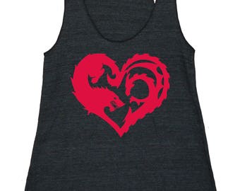 Stark Targaryen Love Jon Snow Daenerys Targaryen Game of Thrones Women's American Apparel Racerback Tank Top