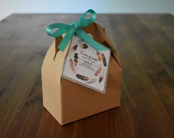 Custom Wedding or Party Favor Seed Bomb Gable Box